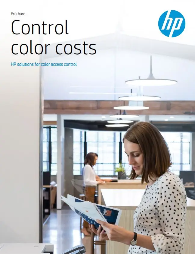 HP, Control Color Costs, Brochure, Hewlett Packard, Corporate Business Systems