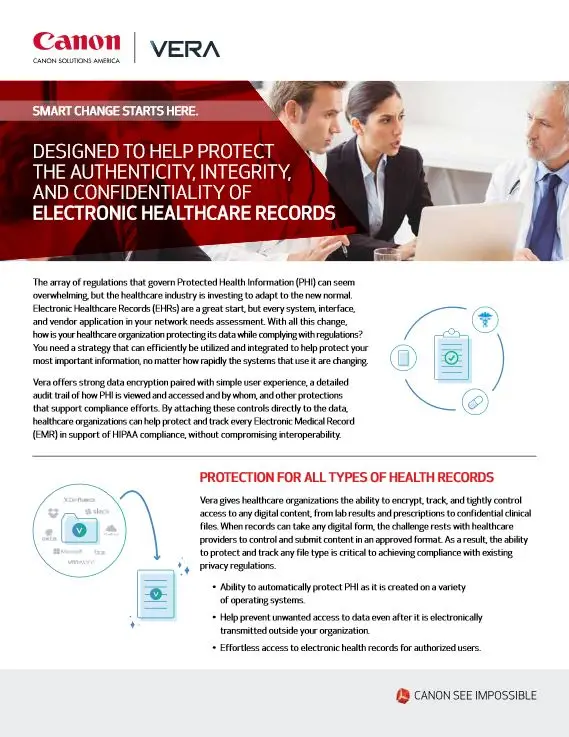 EMR, Canon, Electronic Medical Records, vera, Corporate Business Systems