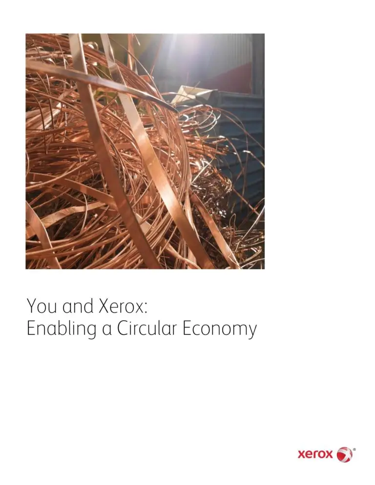 Enabling A Circular Economy, Go Green, Recycle, Xerox, Environment, Corporate Business Systems
