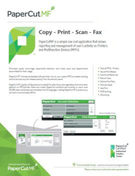Ecoprintq Cover, Papercut MF, Corporate Business Systems, Madison, WI, IL, Xerox, Canon, HP, Dealer, Reseller, Wisconsin, Illinois