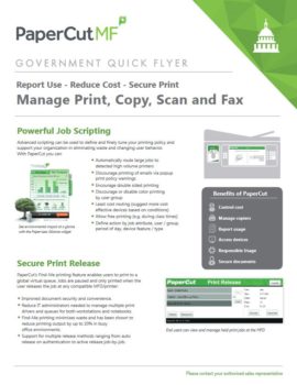 Government Flyer Cover, Papercut MF, Corporate Business Systems, Madison, WI, IL, Xerox, Canon, HP, Dealer, Reseller, Wisconsin, Illinois