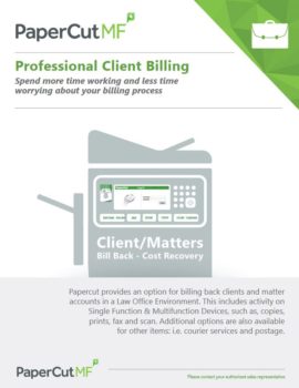 Professional Client Billing Cover, Papercut MF, Corporate Business Systems, Madison, WI, IL, Xerox, Canon, HP, Dealer, Reseller, Wisconsin, Illinois