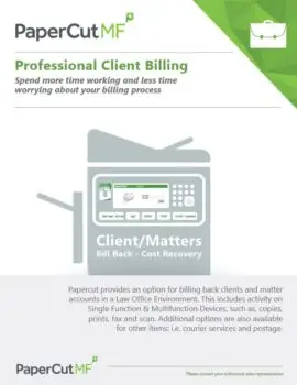 Papercut, Mf, Professional Client Billing, Corporate Business Systems