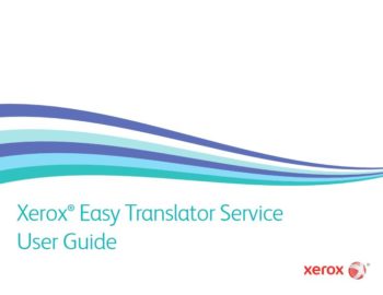 User Guide Cover, Xerox, Easy Translator Service, Corporate Business Systems, Madison, WI, IL, Xerox, Canon, HP, Dealer, Reseller, Wisconsin, Illinois